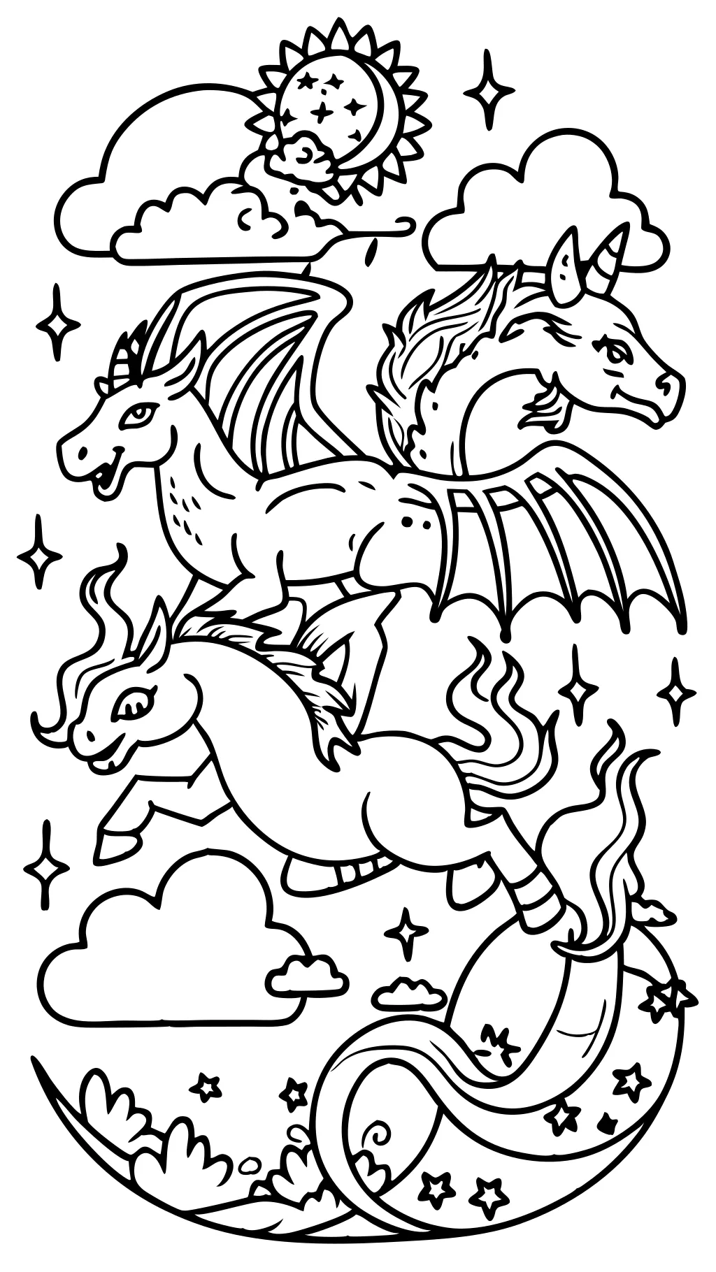 mythical animals coloring pages